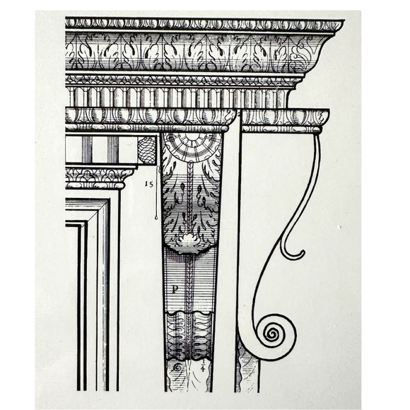 Vintage Set of 4 Jason Placemats - Black and White Corinthian Architecture - Picture 8 of 9